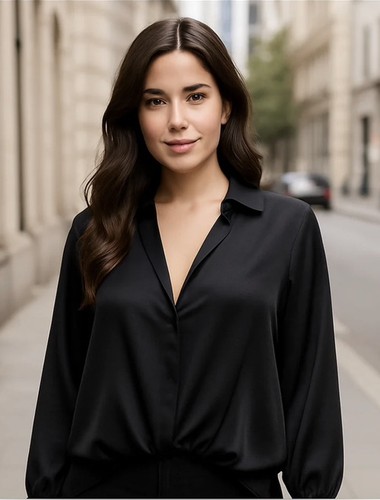 Sateen collar high low - v,