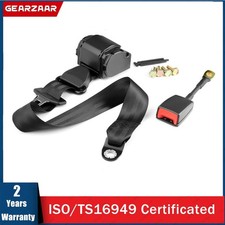 3 Point Inertia Seat Belts Vehicle Car Truck Seat Belt Adjustable 3.6 M Black