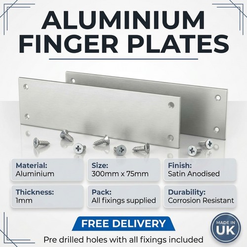 Door finger push - door, plate-