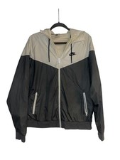 Nike Sportswear Windrunner Hooded Jacket - Grey & Beige/Cream - Men's M