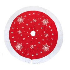 Christmas Tree Skirt 90cm Red