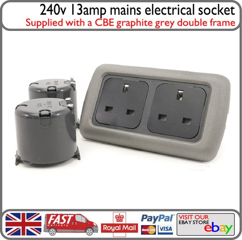 Line 240v double socket 13a - c-line,