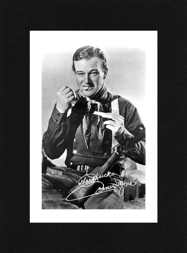 8x6 mount john wayne autograph - mount,