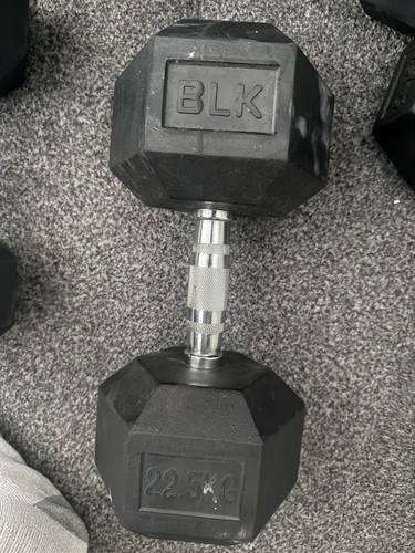 5kg blk box rubber - 22.5kg, hex