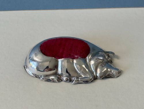 Antique solid silver recumbent - silver,