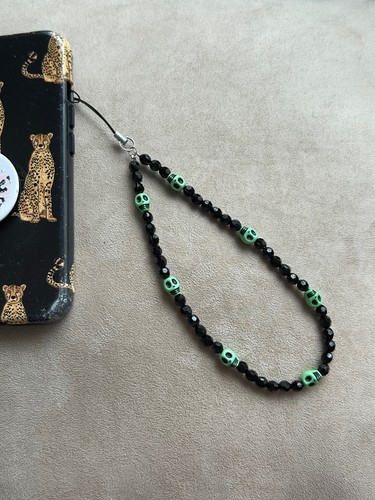 Handmade green sugar skull - green,