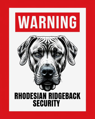 Warning rhodesian ridgeback - warning,