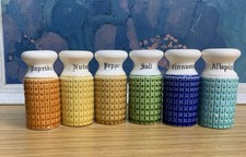 Set Of 6 Vintage 1970s Ceramic