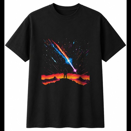 Neon meteor shower under the - shower,