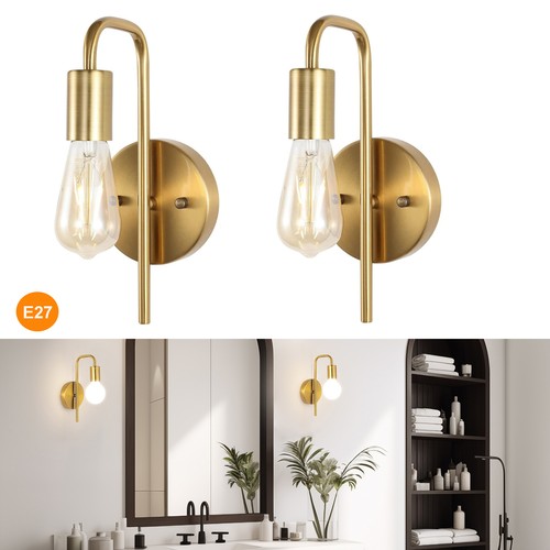 Gold retro led wall lamp - gold,