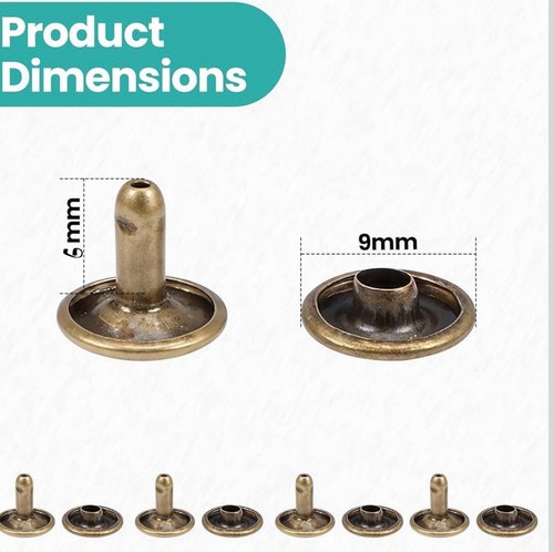 Double cap rivets metal studs - cap,