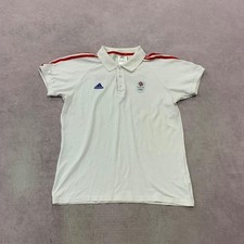 Adidas Team GB Polo Shirt collared top with logo Men's M