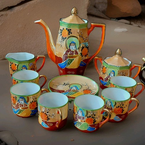 Hand painted samuria - painted, tea