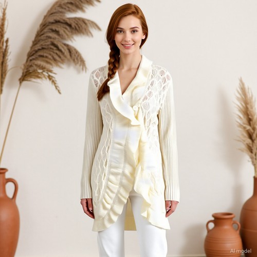 Boho cottage cardigan ivory - boho,