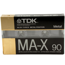 TDK MA-X 90 METAL POSITION TYPE IV BLANK AUDIO CASSETTE TAPE (1987) NEW & SEALED