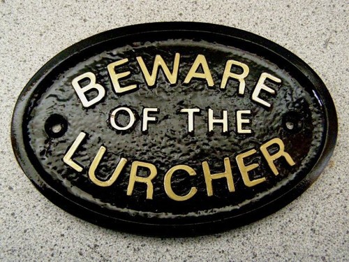 Lurcher plaque dog sign - plaque,