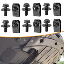 5sets Body Undertray Bolt&U-nut Clip M6 Engine Cover Splash Shield Guard Screw