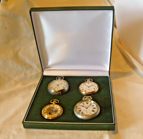Pocket watch box with velvet - with,