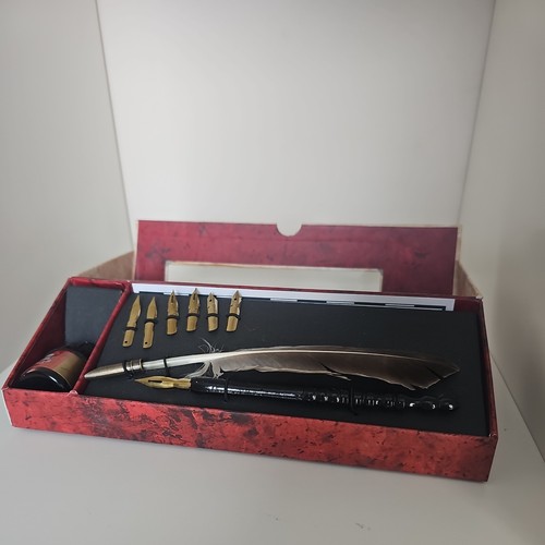 Feather pen set - am,