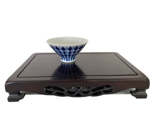 Asian carved rosewood display - asian,
