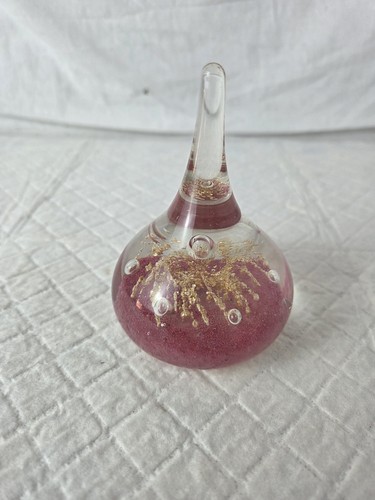 Glass teardrop paperweight - glass,