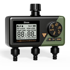 Diivoo Water Timer for Irrigation, Garden Watering Systems Controller For Lawn