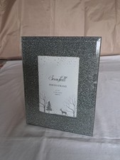 Glass Picture  Frame Glitter  Silver 4"x6"