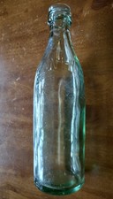 Vintage R. White Lemonade Clear Glass Bottle Aqua Tone
