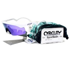 Oakley OO 9140-15 Razor Blades Heritage Collection White Violet Mens Sunglasses