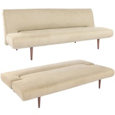 Suede Fabric Sofa Bed 4 Seater