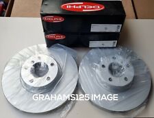 BRAKE DISCS X2 348 mm VENTED FRONT FITS BMW 7 750 760 i Li COATED DELPHI BG9141C