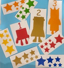 Number Blocks Balloon Vinyl Decal Stickers Set