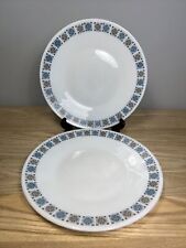JAJ Pyrex Chelsea Design 2 x Dinner Plates - 10 inches / 25cm Diameter