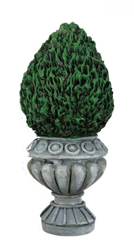 Dolls house flat - back, topiary