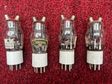 Double Triode Audio Valves X4 - white bases
