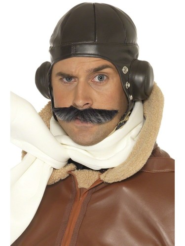 Smiffys flying helmet - flying, brown