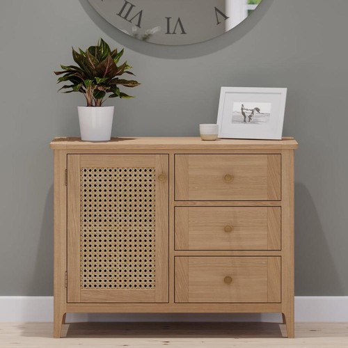 Solid oak small sideboard - oak,