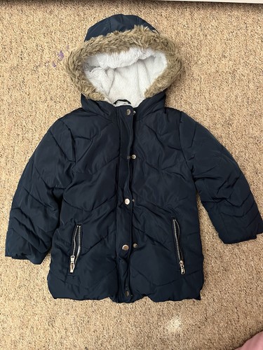 Girls blue coat 4yrs old - coat,