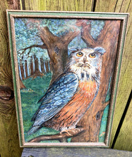 Vintage 1920/30's Pastel owl