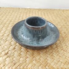Bolingey Perran Porth Pottery Egg Cup Dip Bowl Candle Holder Grey 