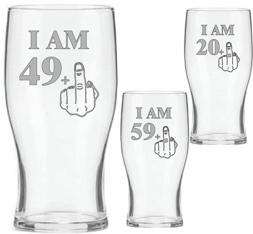 Engraved beer glass 40th - glass,
