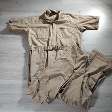 Para Parasuit Tan Canvas Boiler Suit Overalls Size 46" Chest