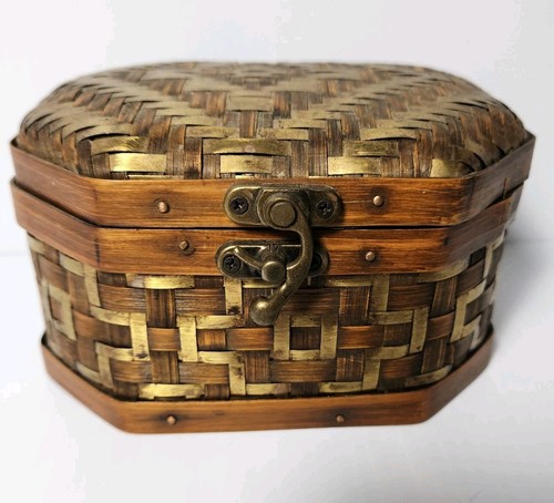 Vintage hinged wicker - vintage, woven