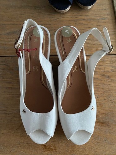 Ladies wrangler cream wedge - ladies,