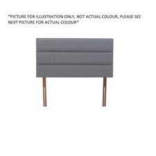 HYPNOS Single Strutted Headboard Cadmore 90cm 3ft in Granite Blue RRP£805