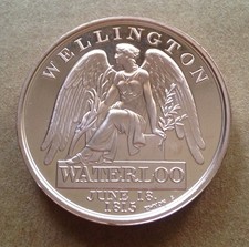 Wellington Battle of Waterloo commemorative medal - solid copper