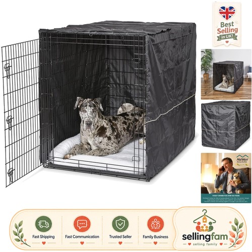 Xxl black polyester dog crate - xxl,
