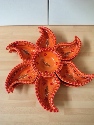 Orange sunburst ceramic - orange,
