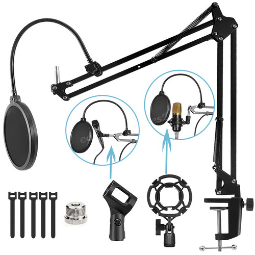 Microphone stand pop filter - microphone,