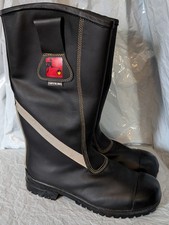 Tuffking black firefighter fire proof safety boots fire brigade (Size 9)